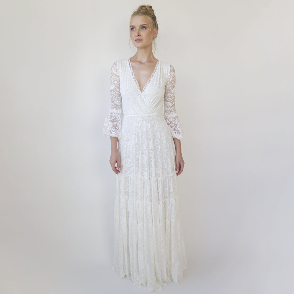 Vestido estilo gitano con capas #1365