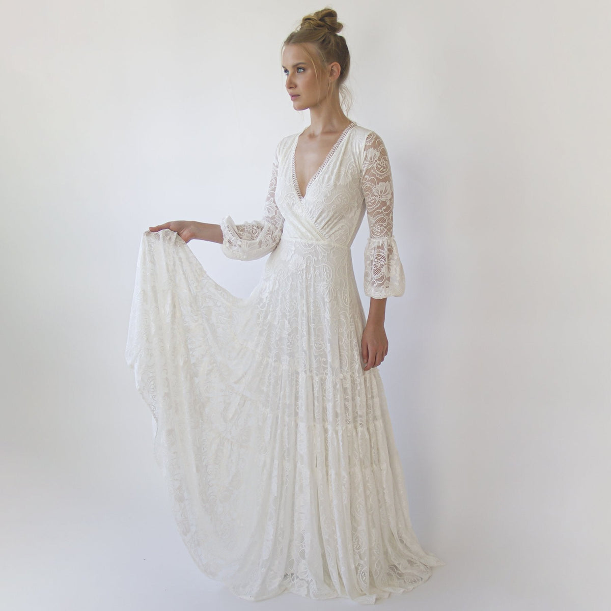 Vestido estilo gitano con capas #1365