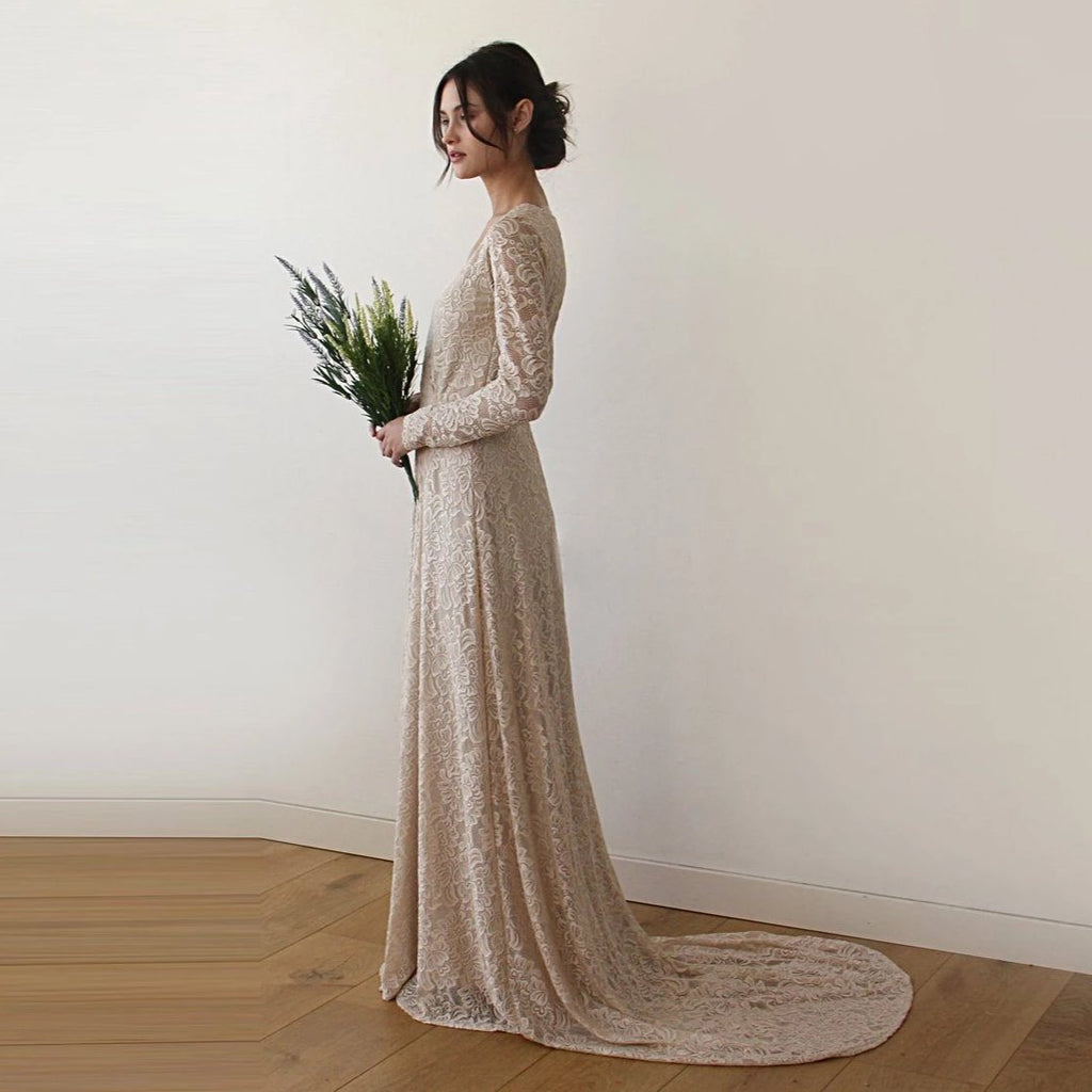 Champagne Wrap Gown  #1151