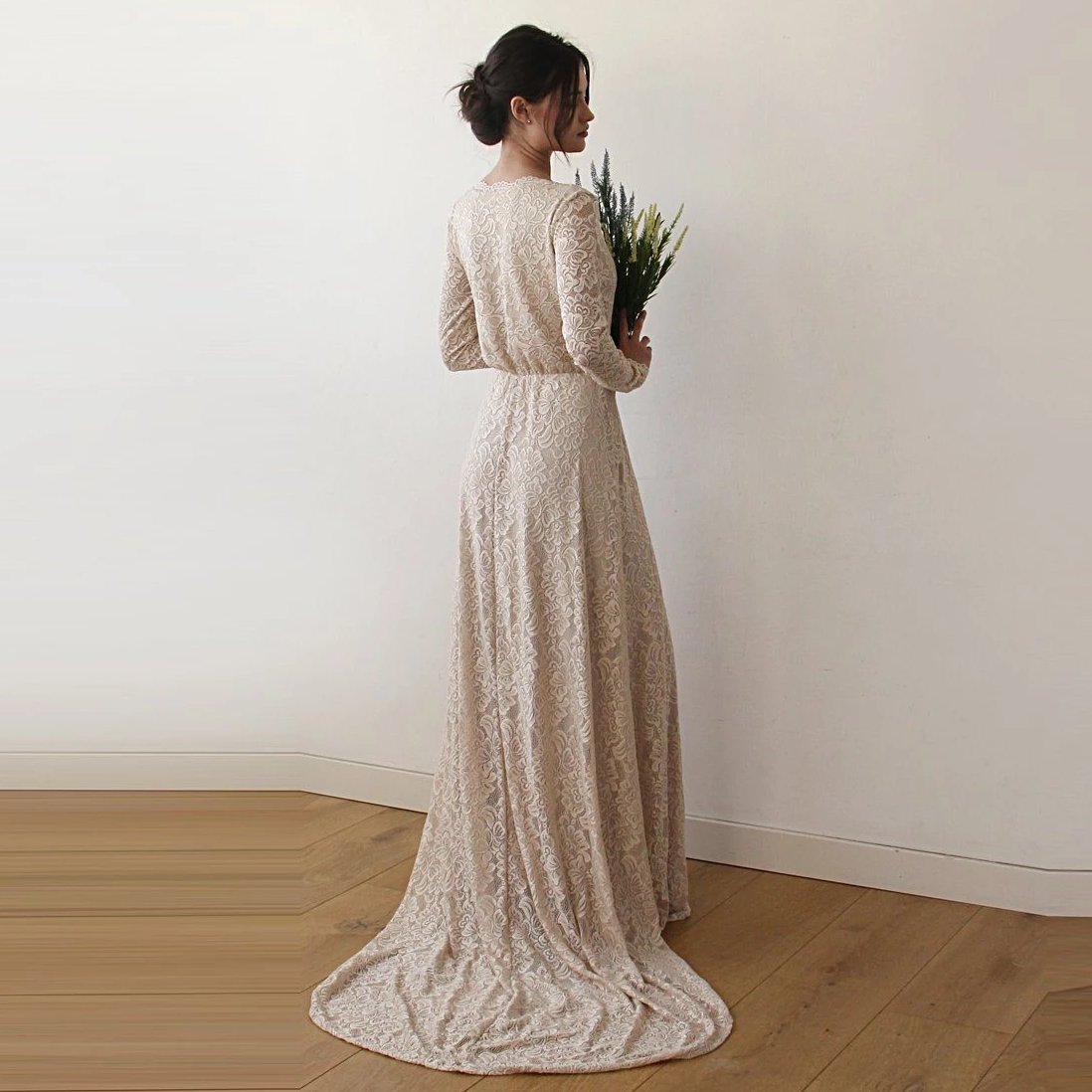 Champagne Wrap Gown  #1151
