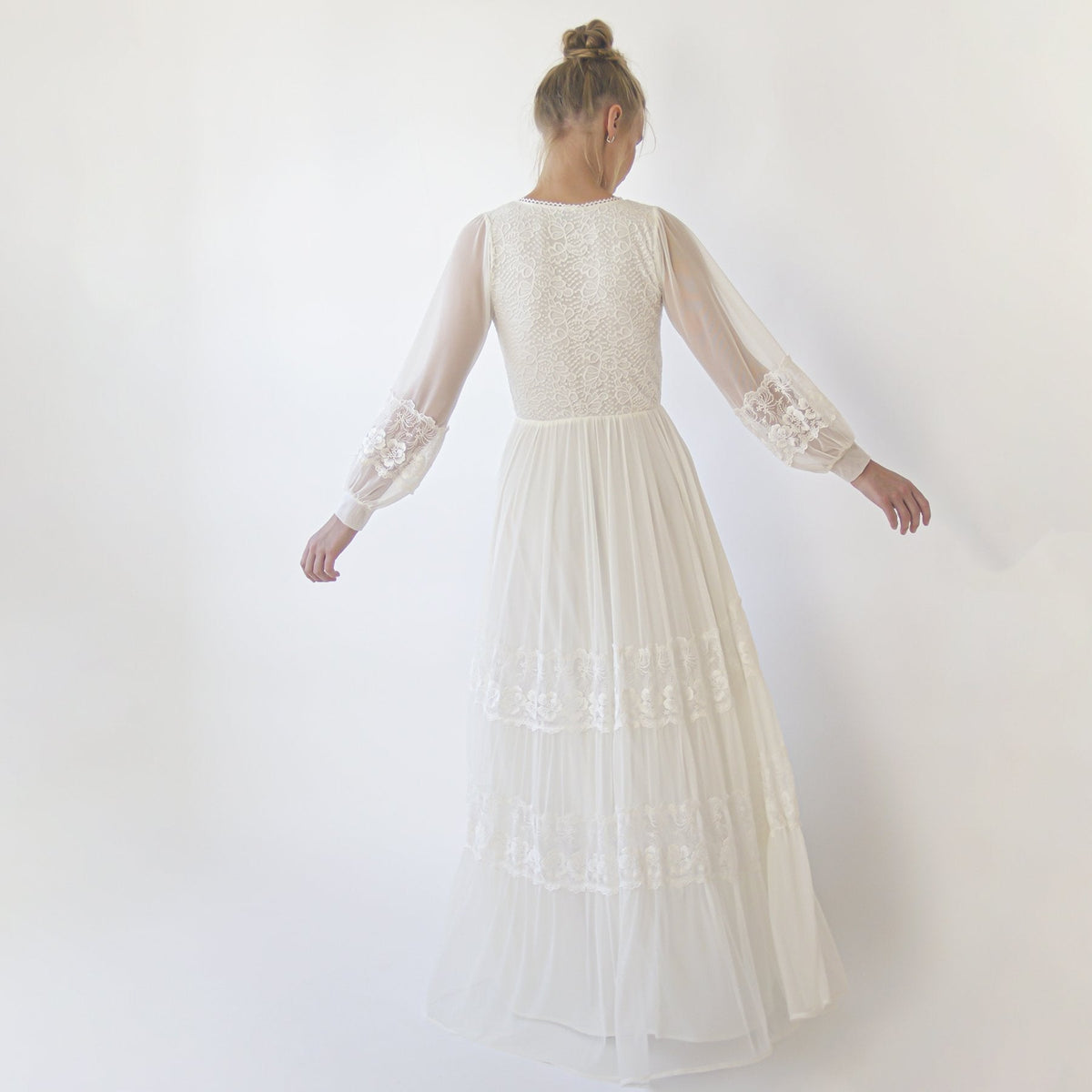 Dress With Chiffon Sleeves #1352