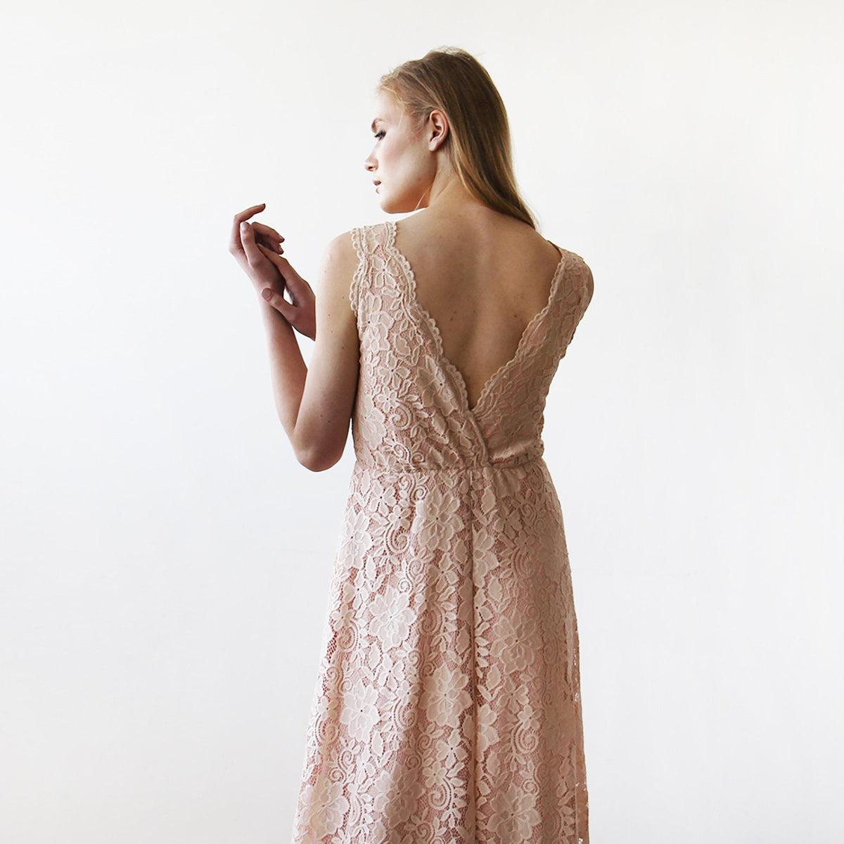 Blush Sleeveless Dress #1150