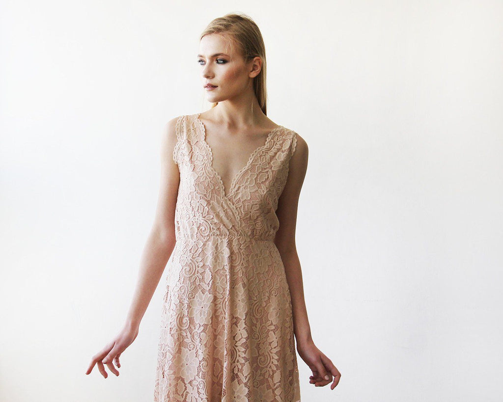 Blush Sleeveless Dress #1150