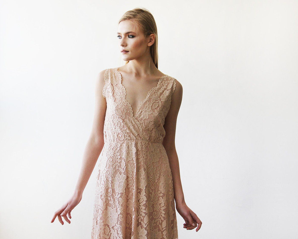 Blush Sleeveless Dress #1150
