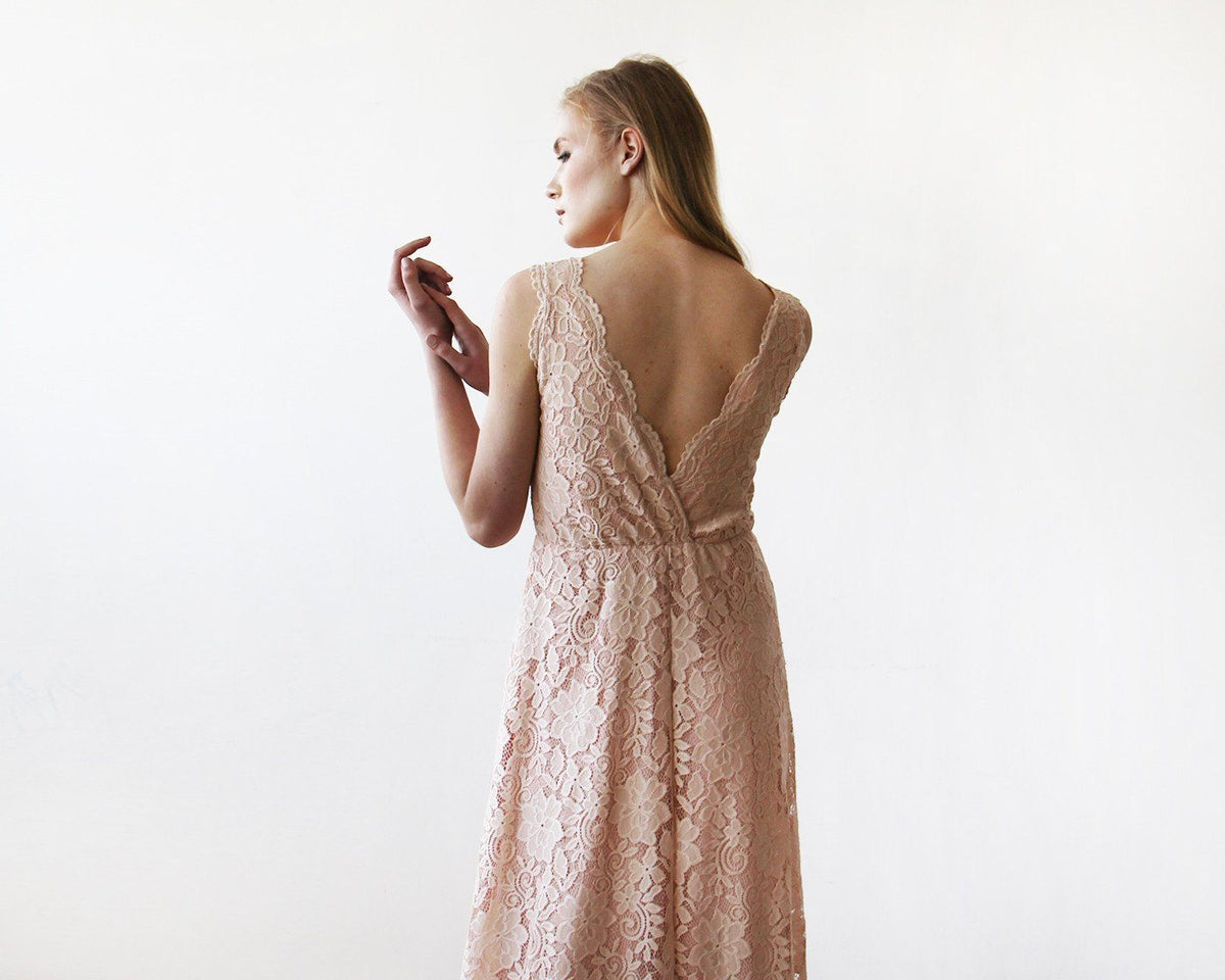 Blush Sleeveless Dress #1150