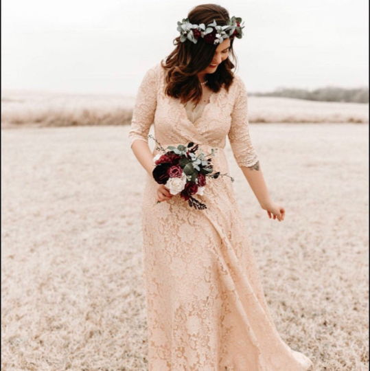 Blush Lace Dress #1124
