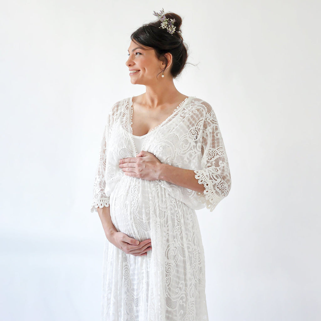 Maternity Bat Sleeves Dress #7018