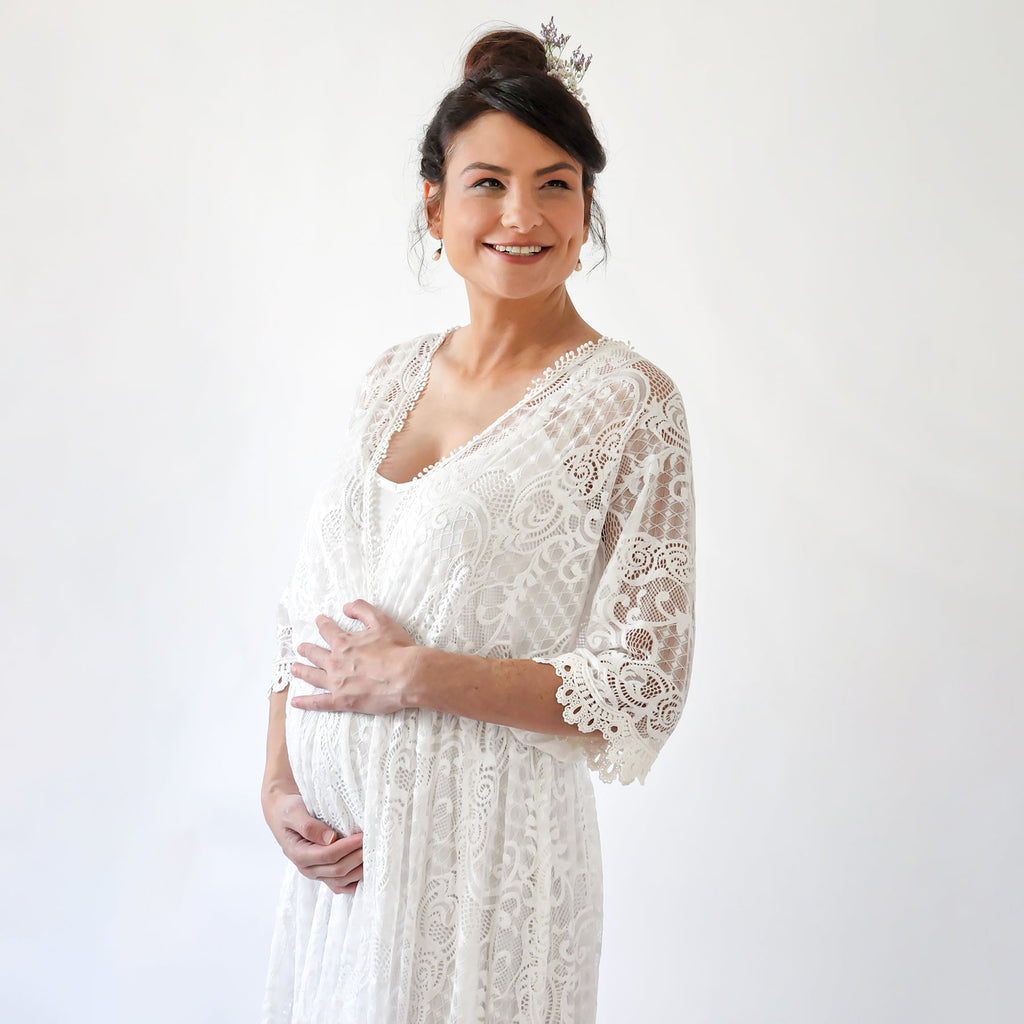 Maternity Bat Sleeves Dress #7018