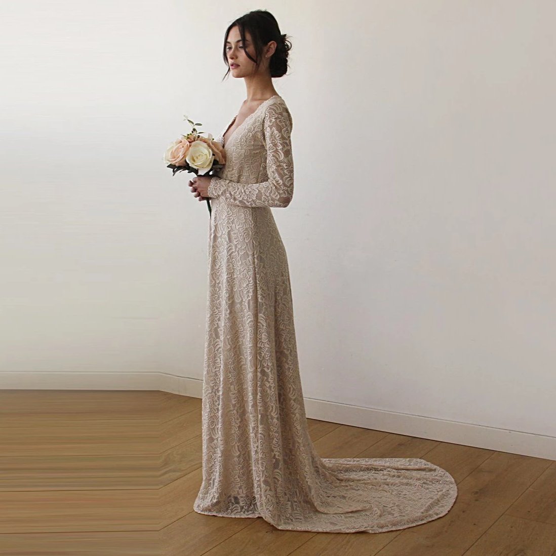 Champagne Wrap Gown  #1151