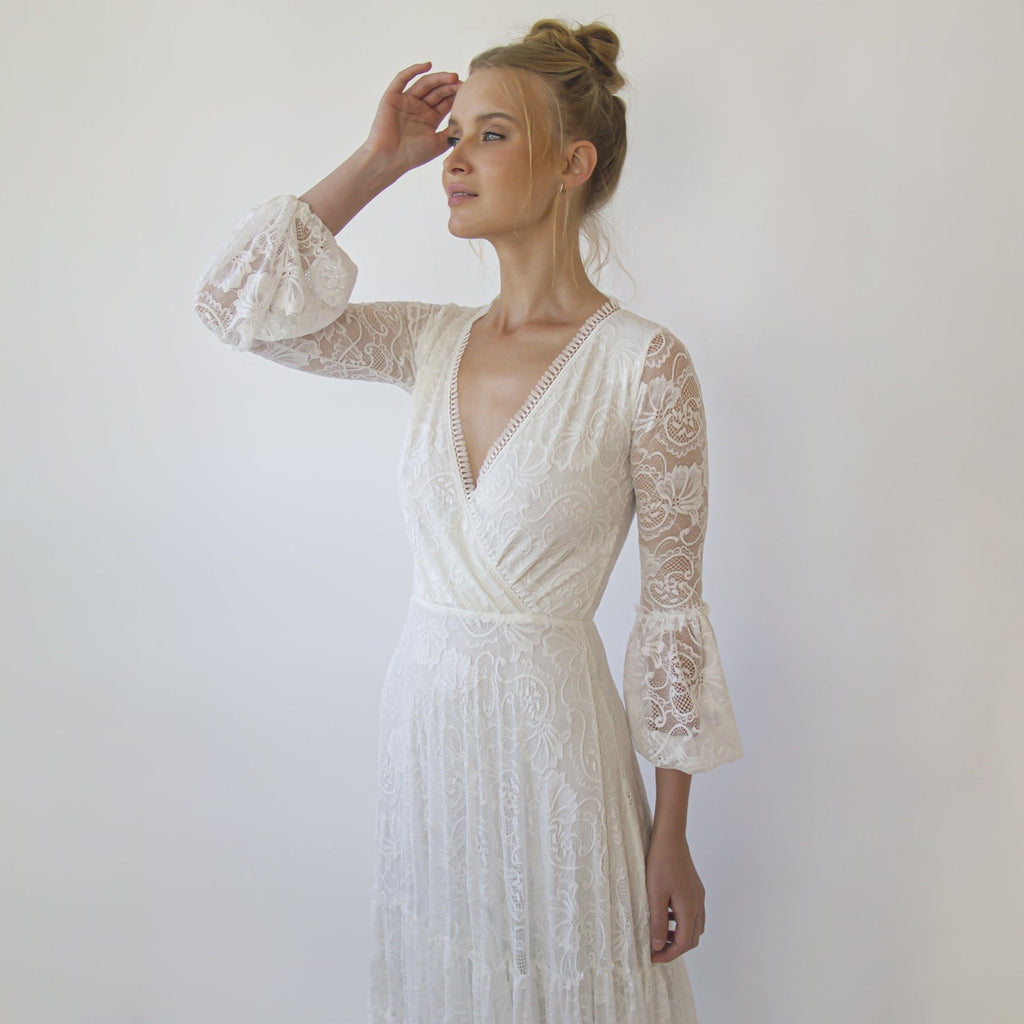 Vestido estilo gitano con capas #1365
