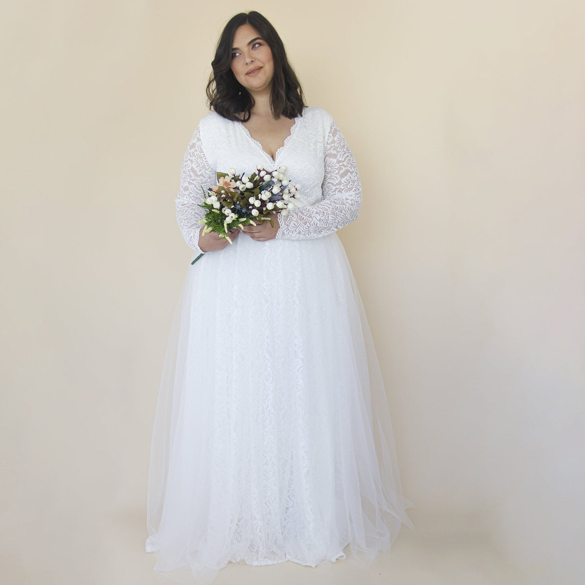 Vestido de tul con curvas #1315