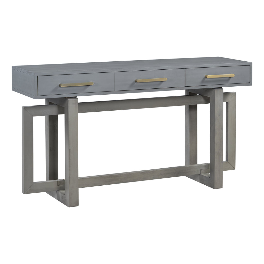 Elegante mesa consola con tres cajones, mesa de entrada extra larga para recibidor, pasillo, sala de estar, vestíbulo, corredor
