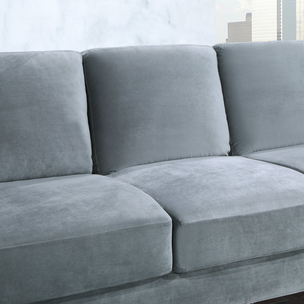 73.22inch 3 Seater Sofa Velvet Grey
