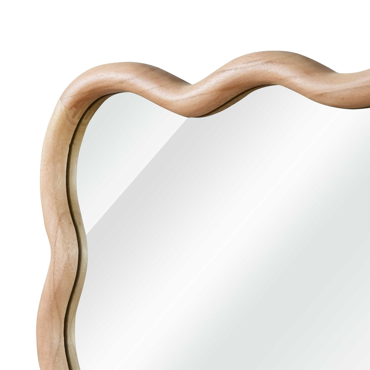 30'x40' Wavy Rectangle Solid Wood Frame Decorative Mirror,For Bedroom, Bathroom, Living Room, Entryway