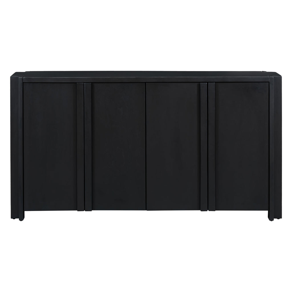 Designed Storage Cabinet Sideboard With 4 Doors , Adjustable Shelves, Suitable for Living Rooms, Entrance and Study Room