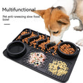 Hund Silikon Leckmatte Haustier Leckmatte Silikon Schnüffelmatte Multifunktionale Futterschale Haustierbedarf