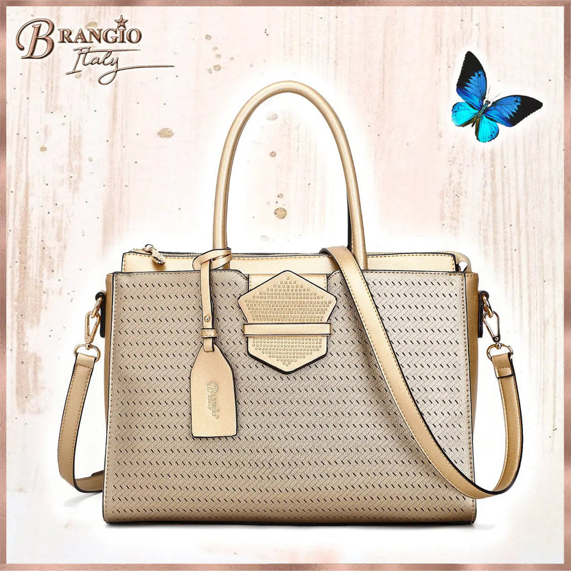 Brangio Elegant Perforated Handbag