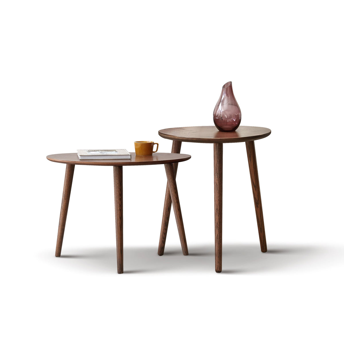 (SINGLE) Center Table Low Table 100% Solid Oak Wood Top Plate Desk Pebble Shaped Natural Wooden Coffee Table Width 50 X