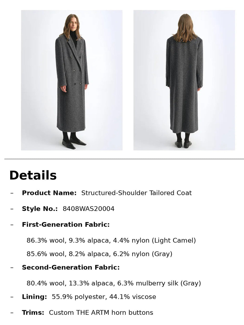"Opium Nights"Women's Double-Breasted Blazer Coat With Straight Shoulders