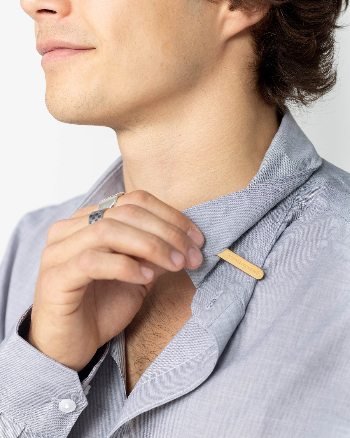 Turquoise Birdseye Maple Collar Stays:  Rare Beauty, Sustainable Choice