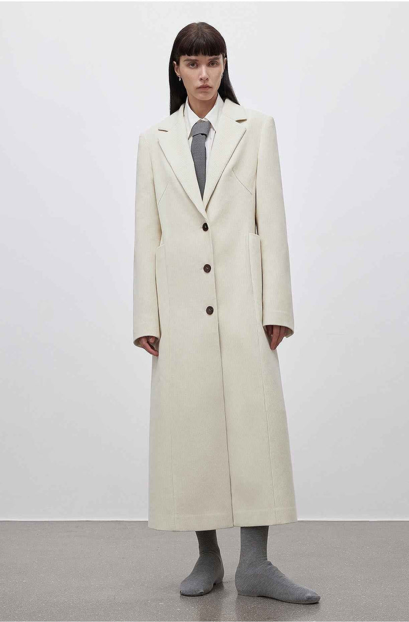 Veste en velours côtelé à poches tridimensionnelles