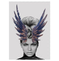 Estampado de corona de plumas