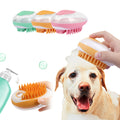 Hunde- und Katzen-Badebürste 2-in-1 Tier-SPA-Massagekamm, weiche Silikon-Haustierdusche, Fellpflegekamm, Hundereinigungswerkzeug, Haustierbedarf