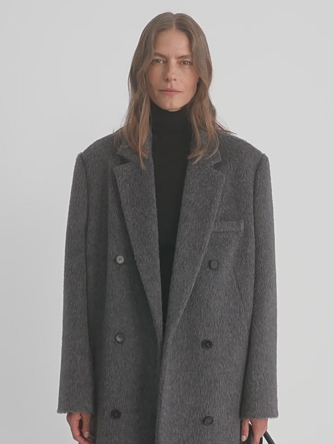 Abrigo blazer de doble botonadura para mujer "Opium Nights" con hombros rectos