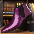 Herren-Slip-On-Stiefel mit spitzer Zehenpartie im britischen Stil aus Leder