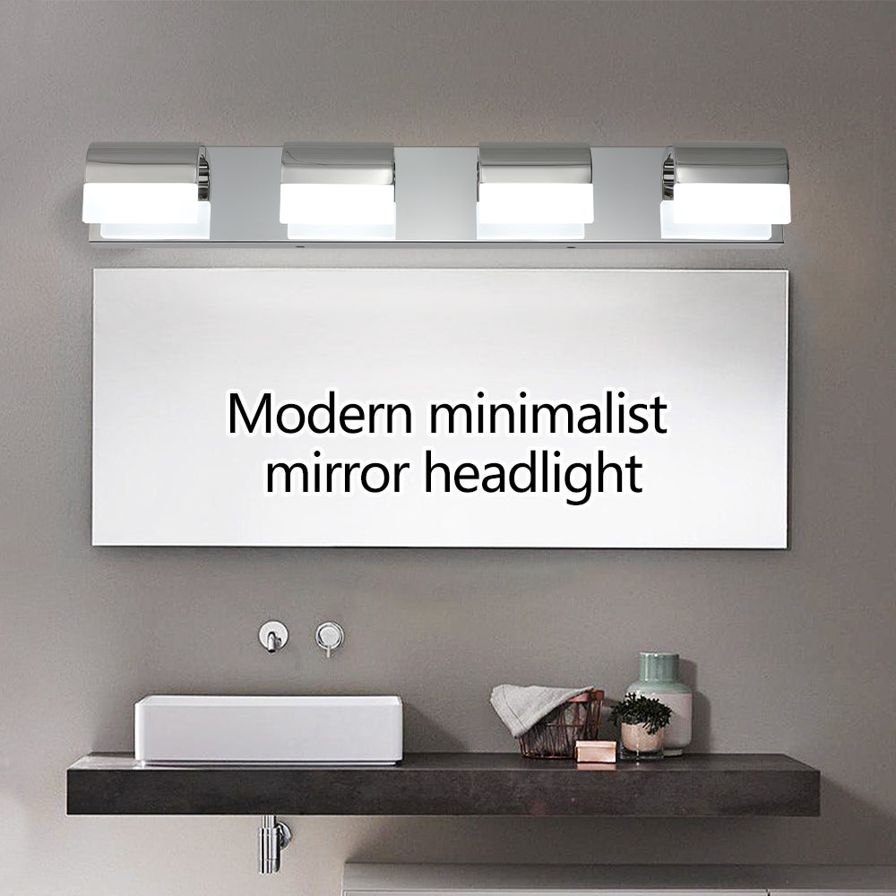 (Igual a W1340110600/L2012) Lámpara de baño moderna para tocador, luz LED de 4 luces para sobre el espejo, iluminación de pared para baño