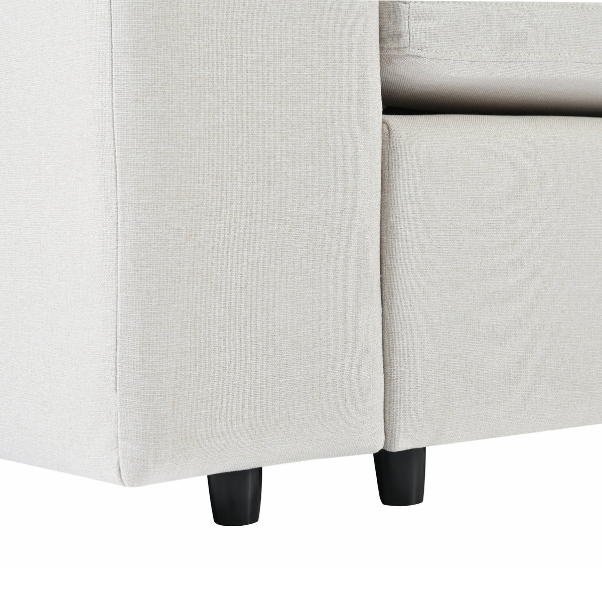 Sofá modular en forma de L con cojines de respaldo extraíbles, 3 almohadas y 2 espacios de almacenamiento, adecuado para salas de estar, ofi