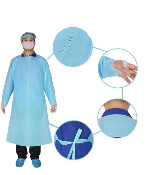 15 Pack AAMI Level 3 CPE Liquid Resistant Disposable Gowns FDA