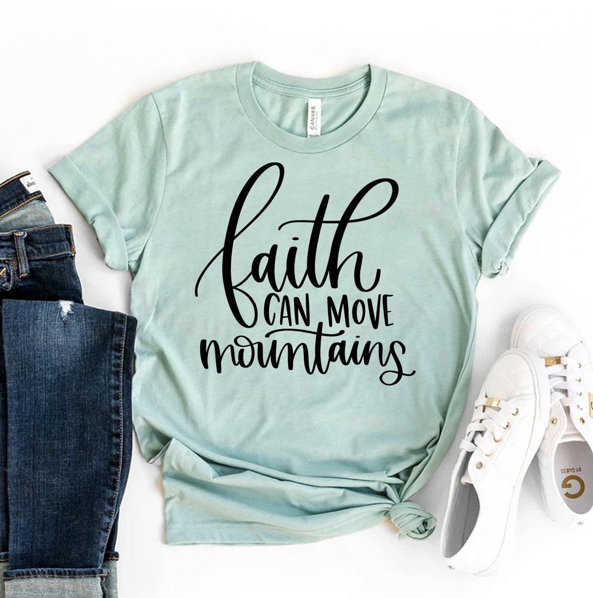Camiseta "La fe puede mover montañas"