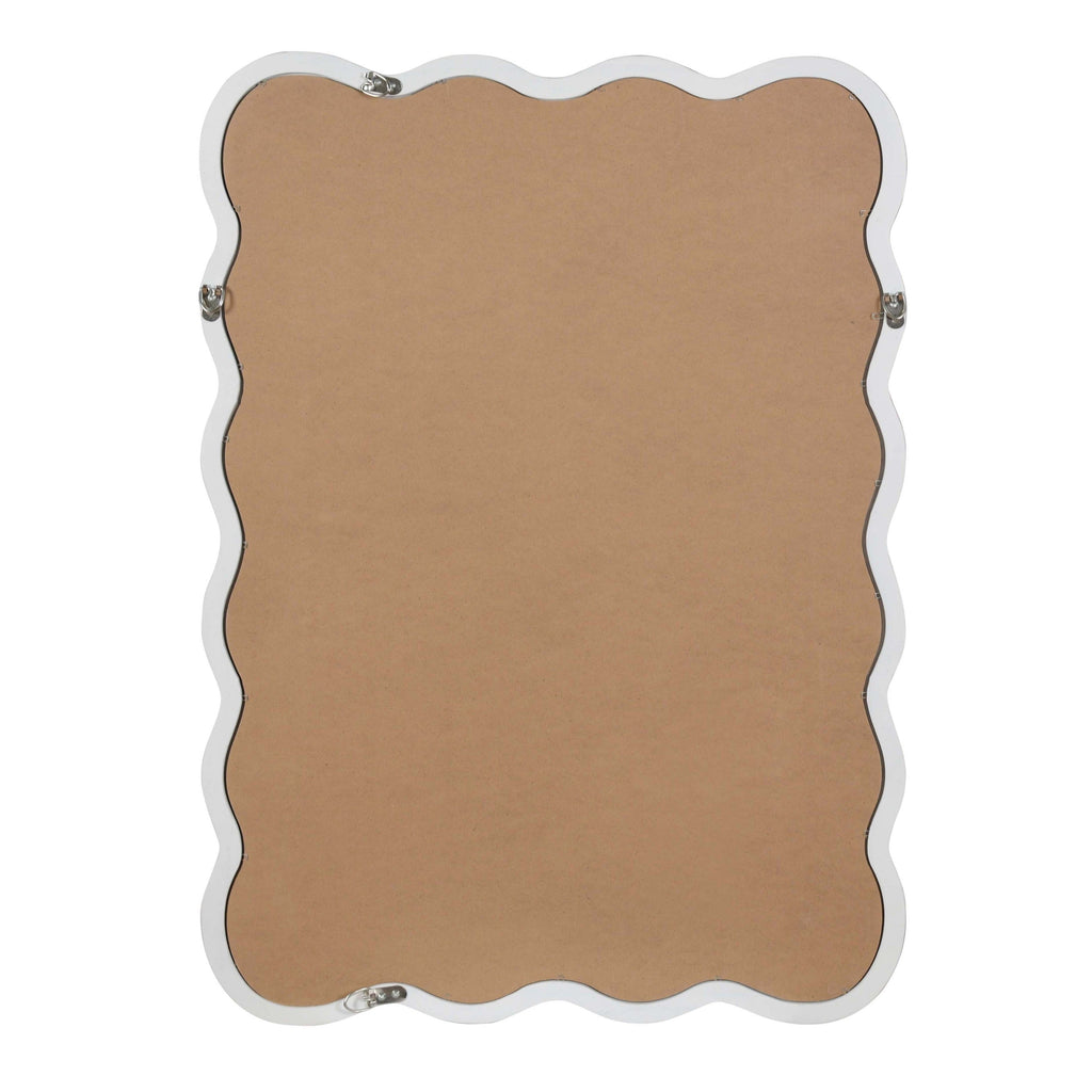 30'x40' Wavy Rectangle Solid Wood Frame Decorative Mirror,For Bedroom, Bathroom, Living Room, Entryway