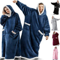 Winter TV Hoodie Decke Winter Warme Hauskleidung Damen Herren Oversized Pullover mit Taschen