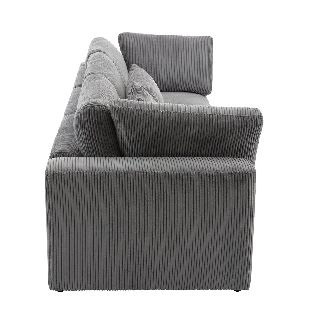 105'' 3 Seater Sofa With Removable Back Cushions and 5 Pillows , for Living Room, Apartment, Spacious Space