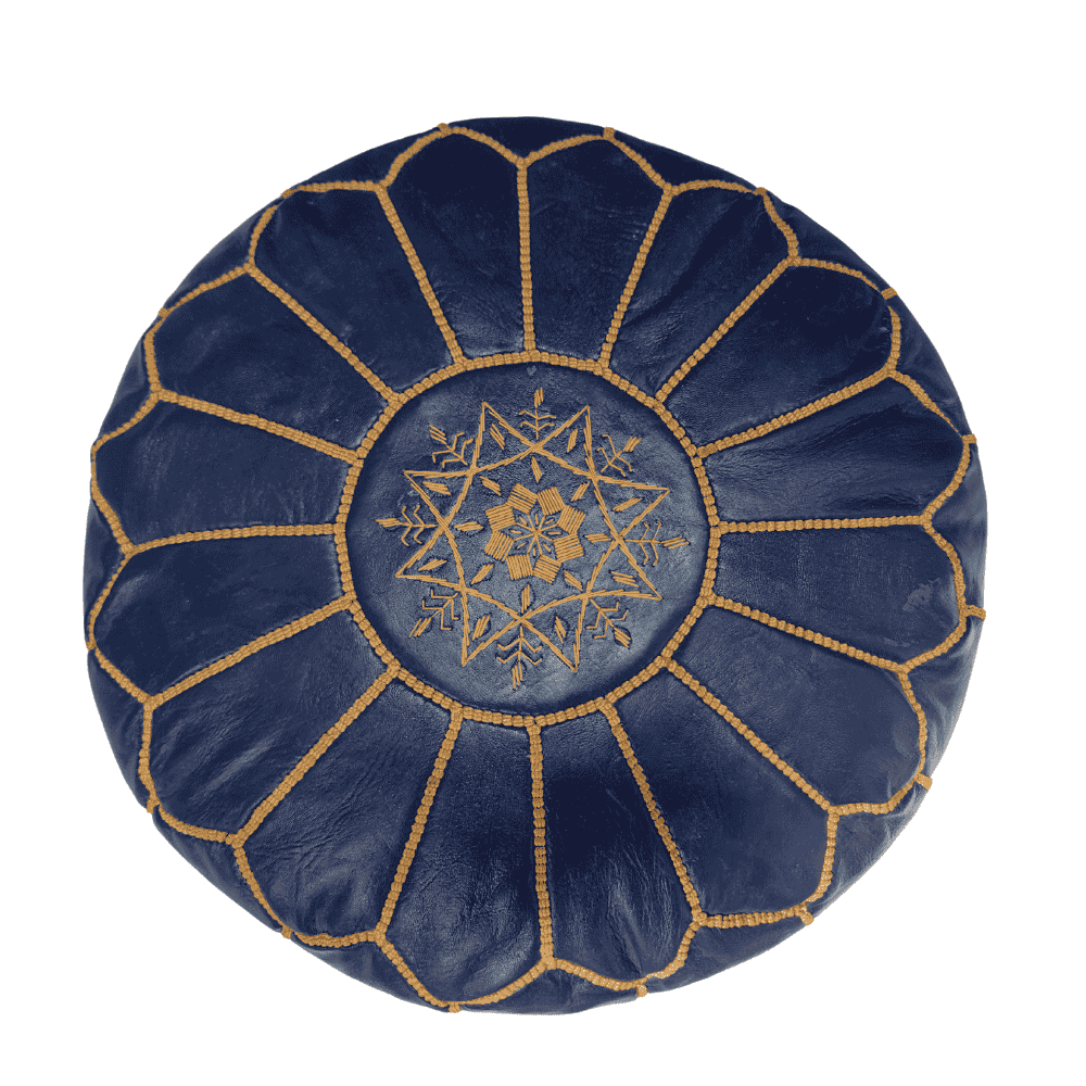 Leather Poufs Lamarocana
