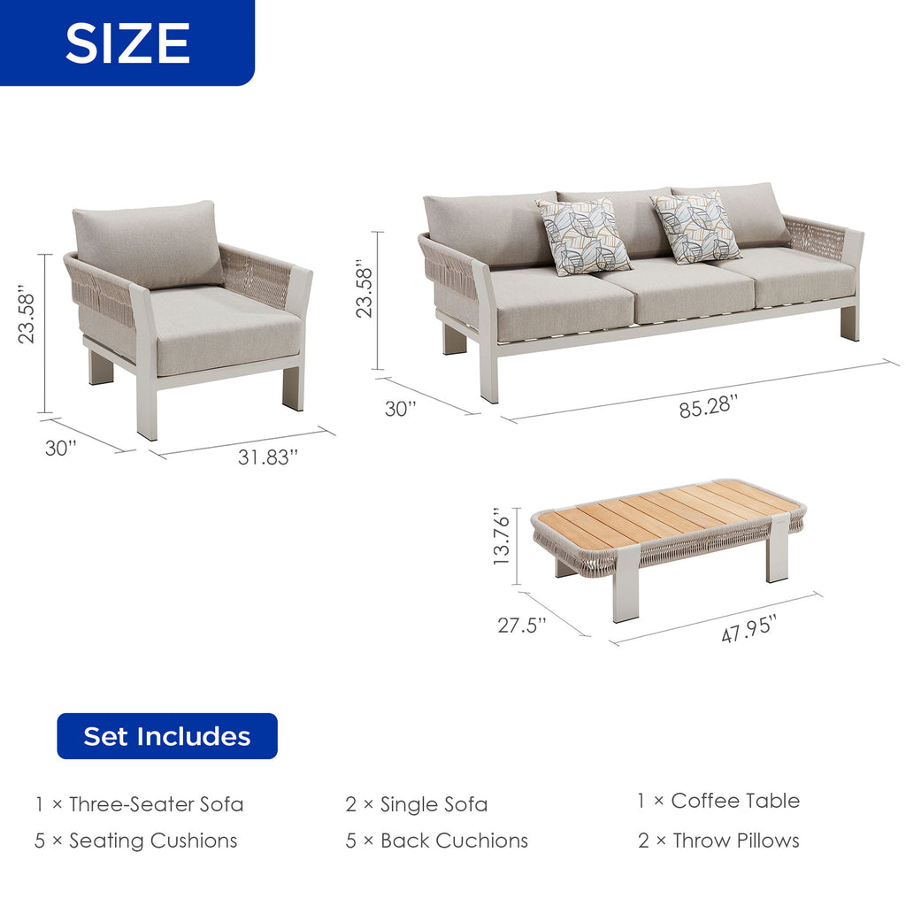 HIGOLD Borromeo Outdoor Sofa Set for 5-Series 2054