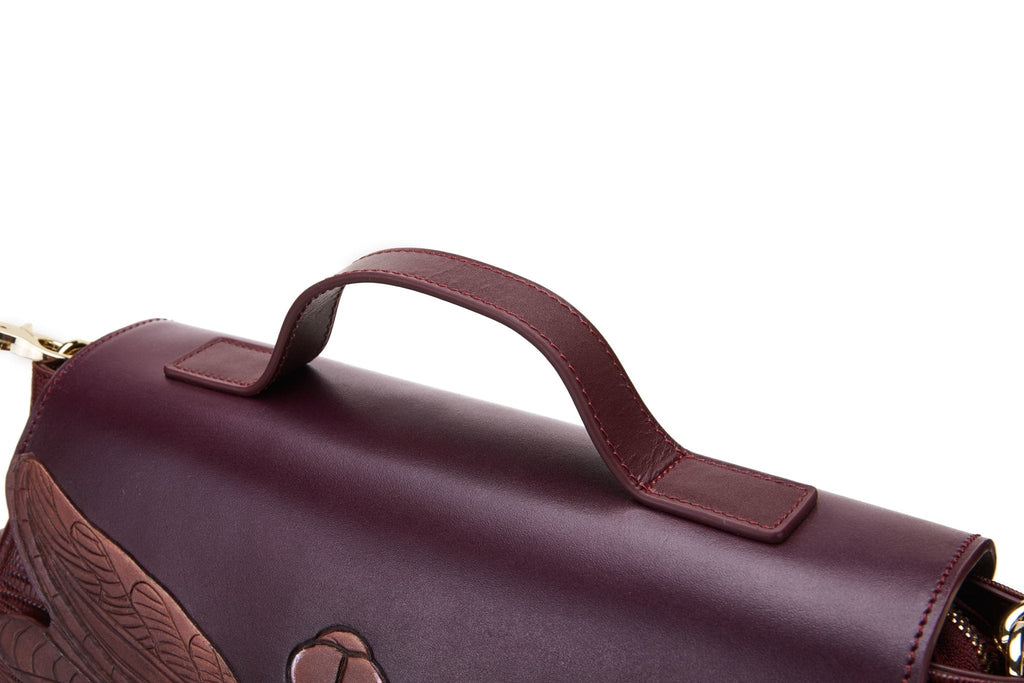 Dragonfly Brown Satchel
