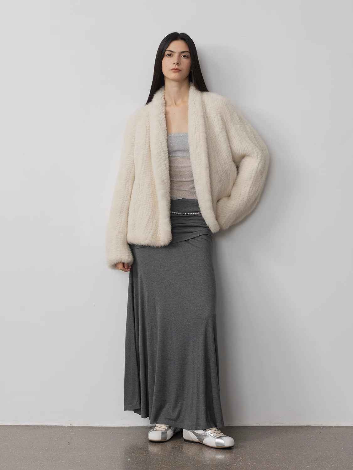 Dream Traveler Mink Vintage Light Luxury Texture Three-Dimensional Silhouette Knitted Mink Coat