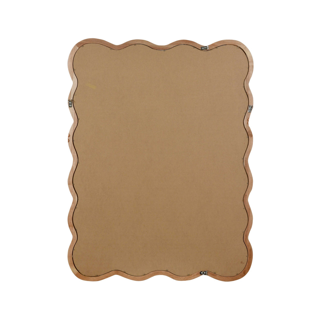 30'x40' Wavy Rectangle Solid Wood Frame Decorative Mirror,For Bedroom, Bathroom, Living Room, Entryway
