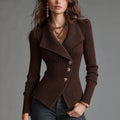 Women's Slim-fit Waist-cinching Long-sleeve Top