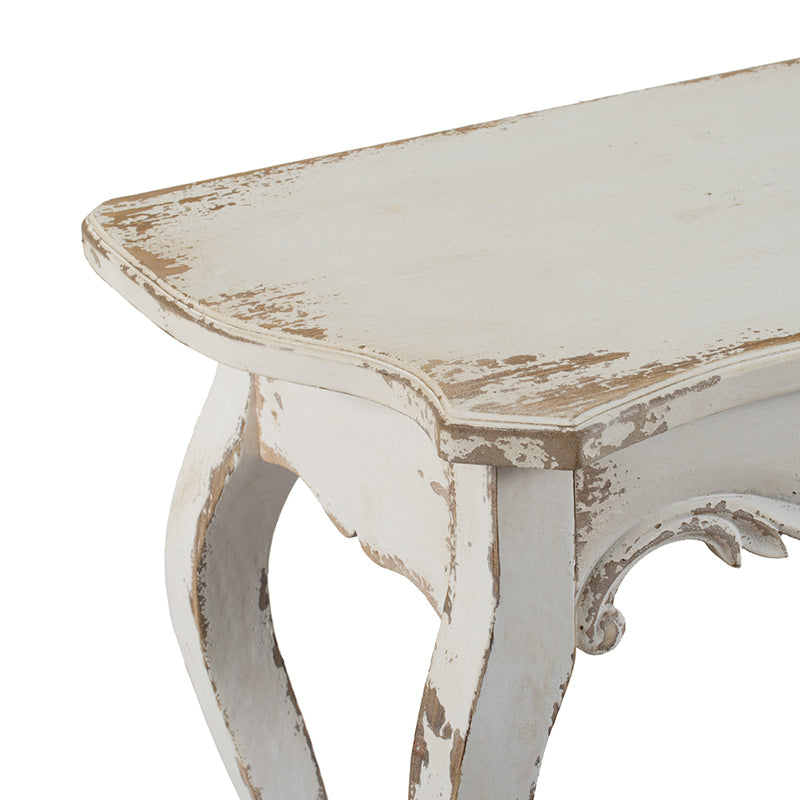 46" X 16.5" X 30" Slimline Whitewash Console Table, for Hallway Living Room Bedroom