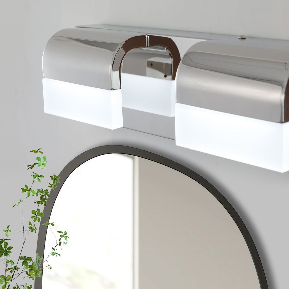 (Igual a W1340110600/L2012) Lámpara de baño moderna para tocador, luz LED de 4 luces para sobre el espejo, iluminación de pared para baño