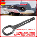 195mm Car Bumper Towing Eye Hook Threaded Emergency Recovery Tow Ring Black