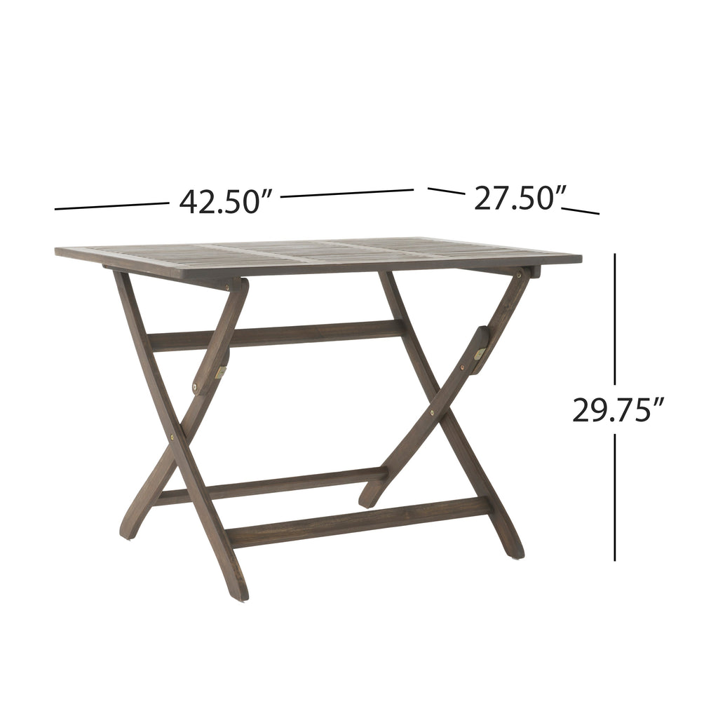 Juego de comedor plegable Positano, gris