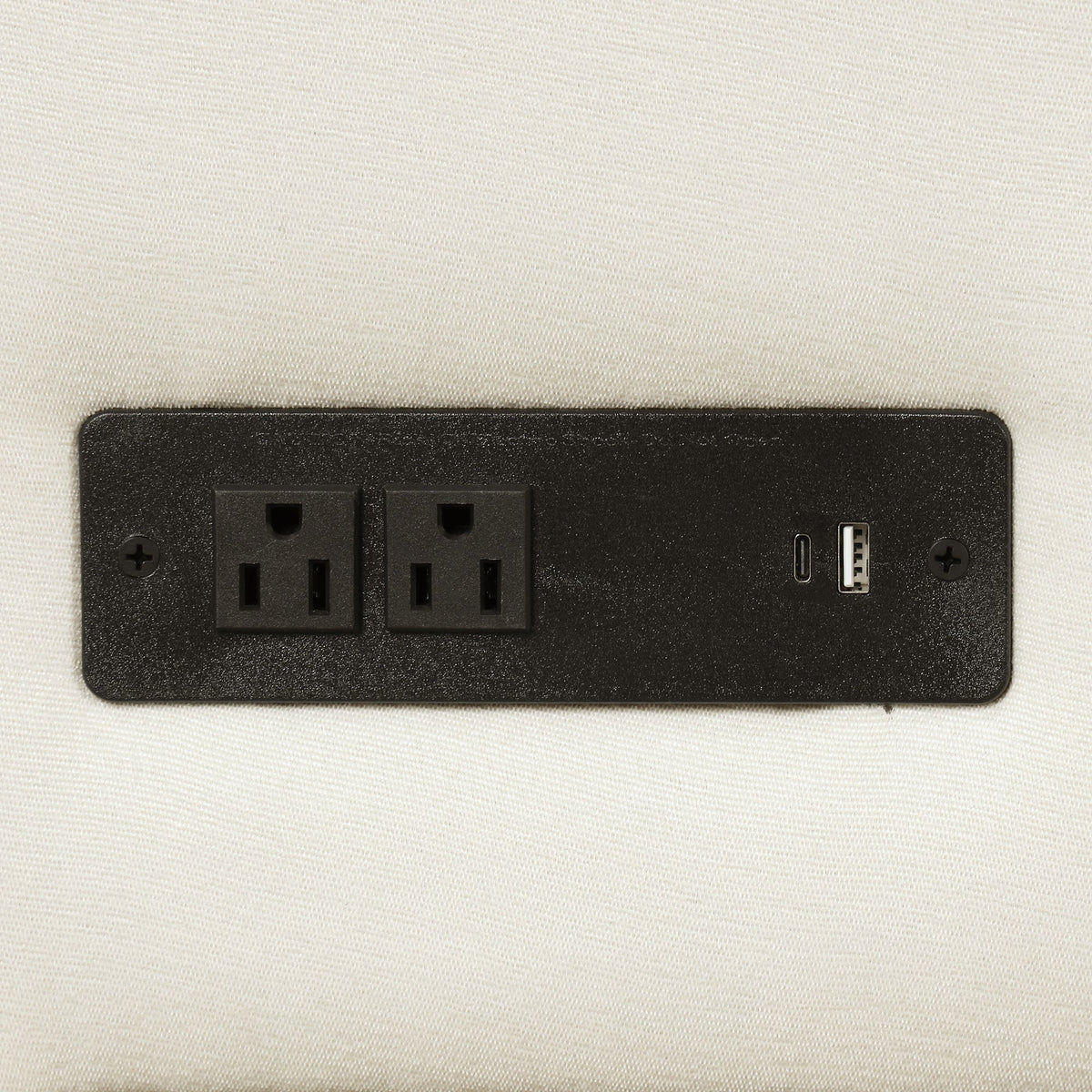 Sofá en forma de L de 124.8", sofá cama convertible extraíble con dos cojines de respaldo, dos puertos USB y dos enchufes eléctricos