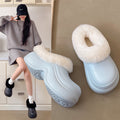 Height-increasing Non-slip Waterproof Closed-toe Cotton Boots And Slippers