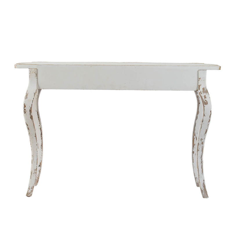 46" X 16.5" X 30" Slimline Whitewash Console Table, for Hallway Living Room Bedroom