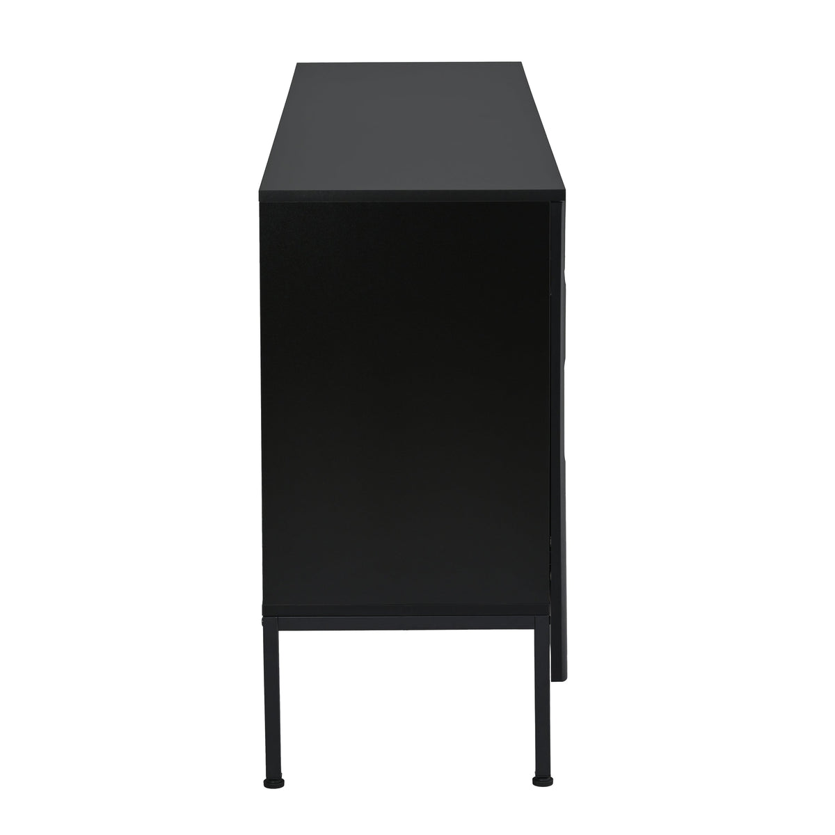 Elegant Sideboard Featuring Curved Bottom Doors With Arched Groove Design in a Stylish Four-Door Layout,Suitable for Liv